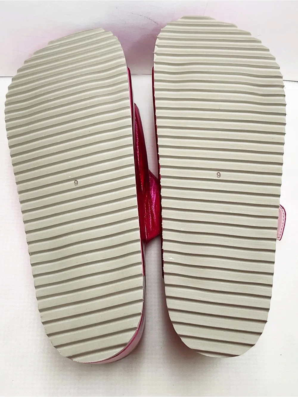 🆕{Steve Madden} Kali-J Distressed Metallic Pink Platform Slide Sandals